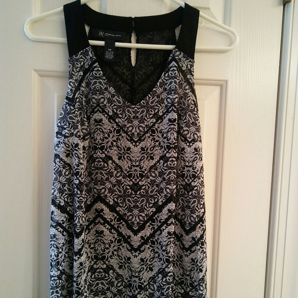 Inc tank top black and white size #pm